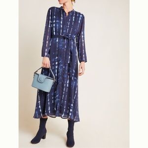 Anthropologie Cloth & Stone Bita Tie-Dyed Shirtdress Size XS